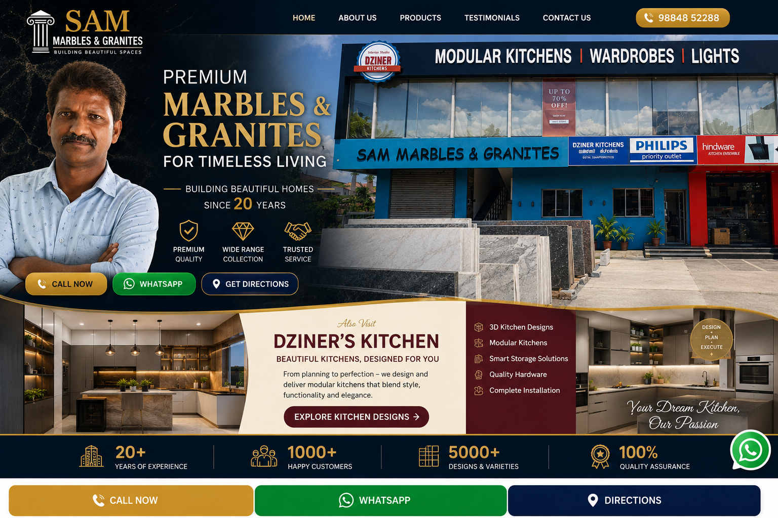 Sam Marbles & Granites Banner