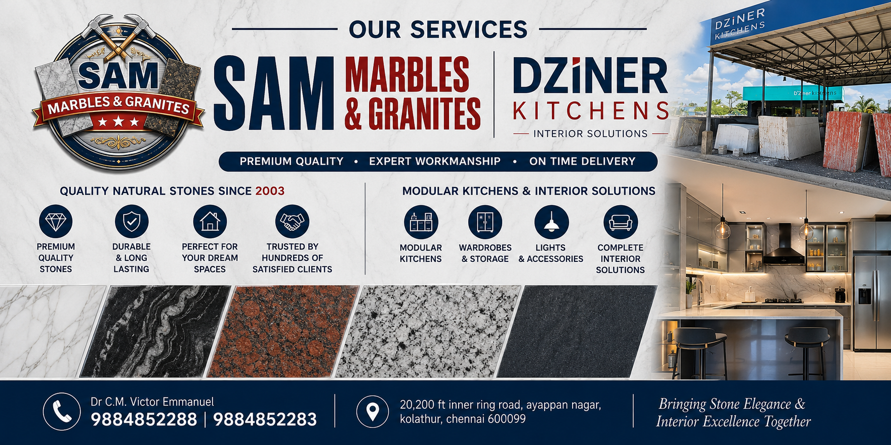 Sam Marbles & Granites Banner