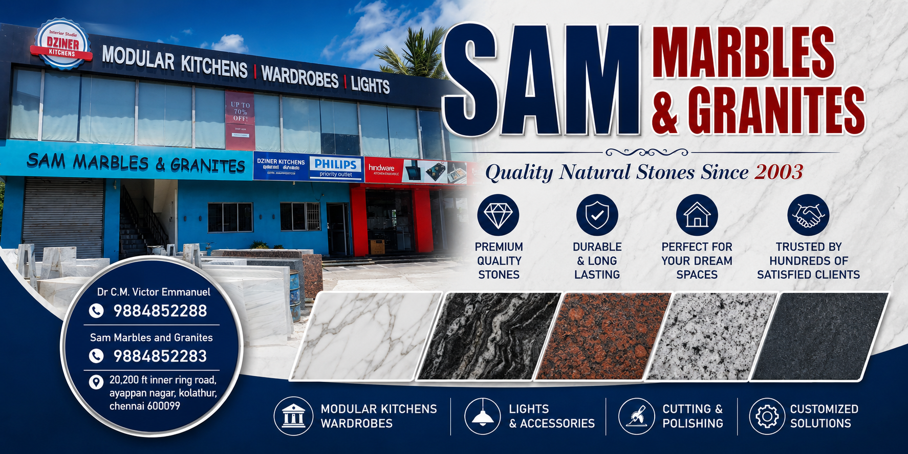 Sam Marbles & Granites Banner
